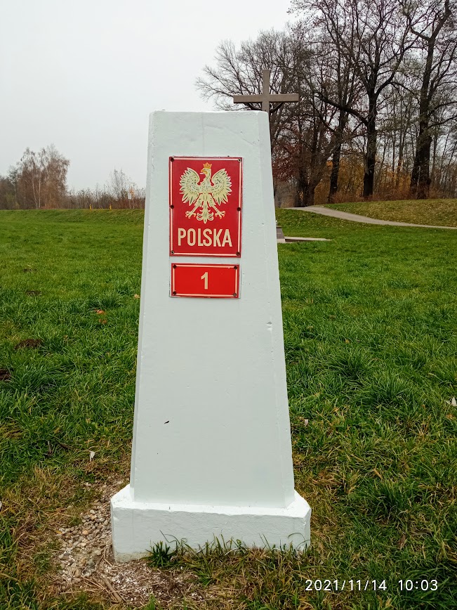 Trójstyk -słupek numer 1 na granicy Polsko-Czesko-Niemieckiej